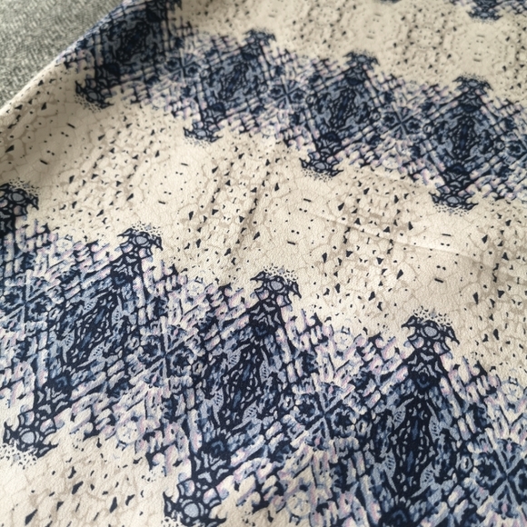 Kenar 100% Silk Blue Porcelaine Print Short Sleeve Dress - Picture 8 of 10